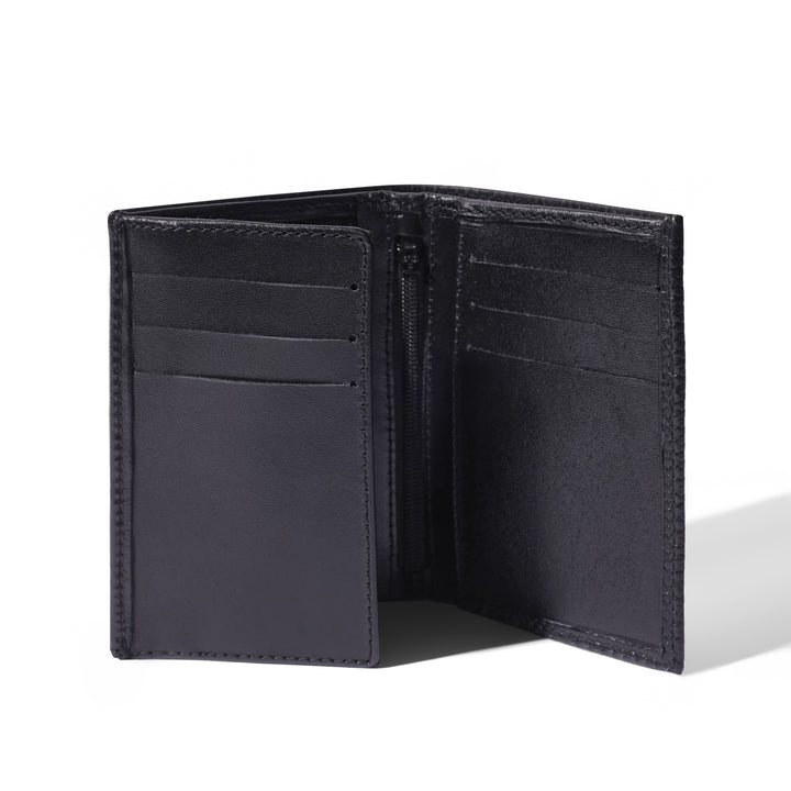 Black Genuine Grained Leather Wallet