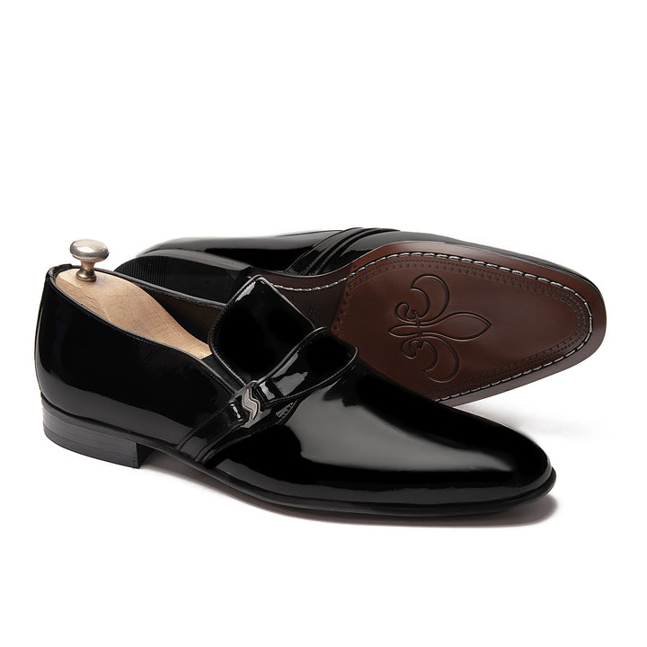 Black Tuxedo Shoes - Loafer-Turkish Made