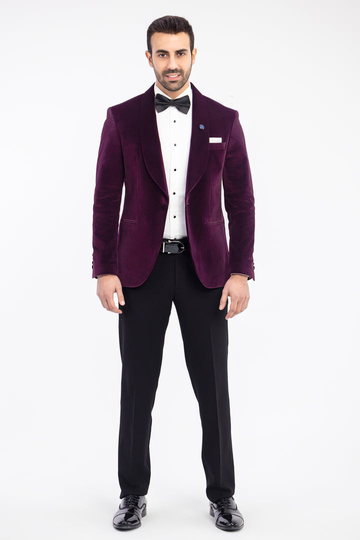 Bordo velvet Jacket-Turkish Made