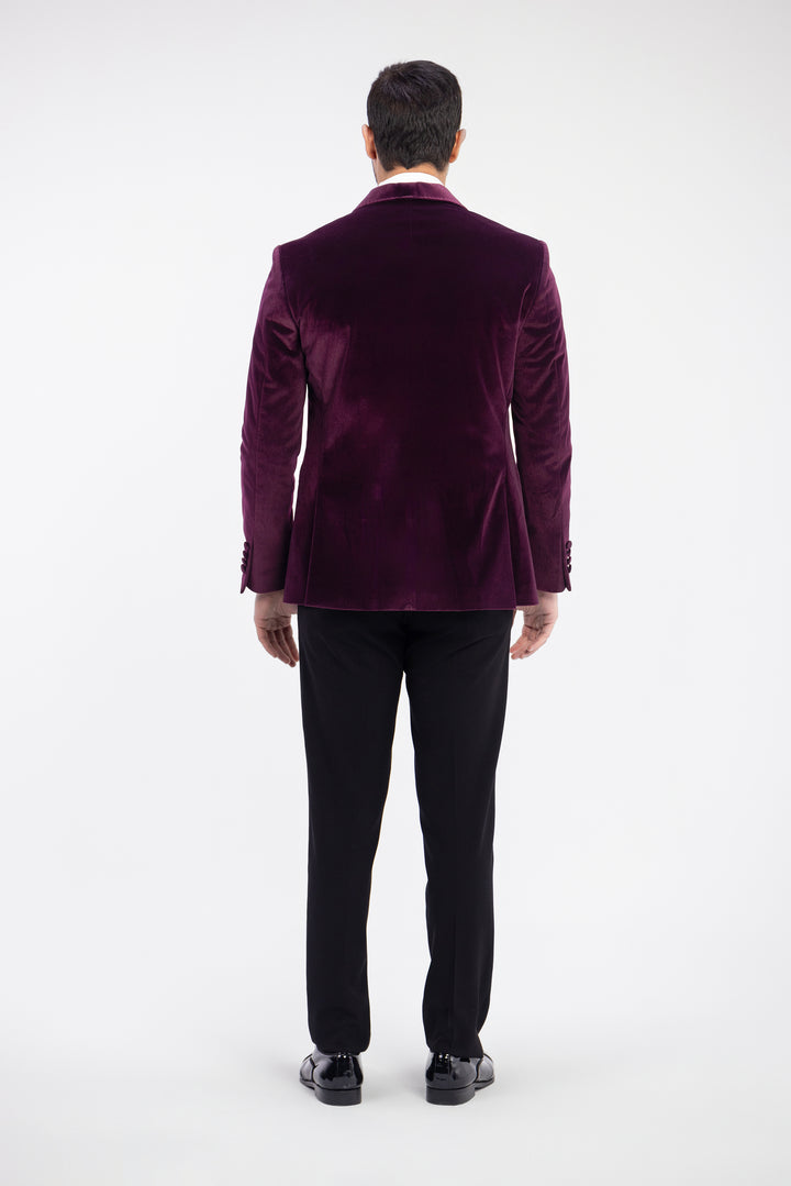 Bordo velvet Jacket-Turkish Made