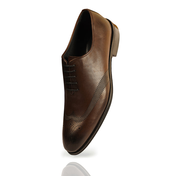 Brown Classic Shoes - Textured-Turkish Made