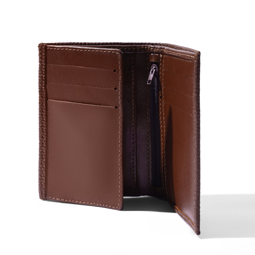 Brown Genuine Grained Leather Wallet