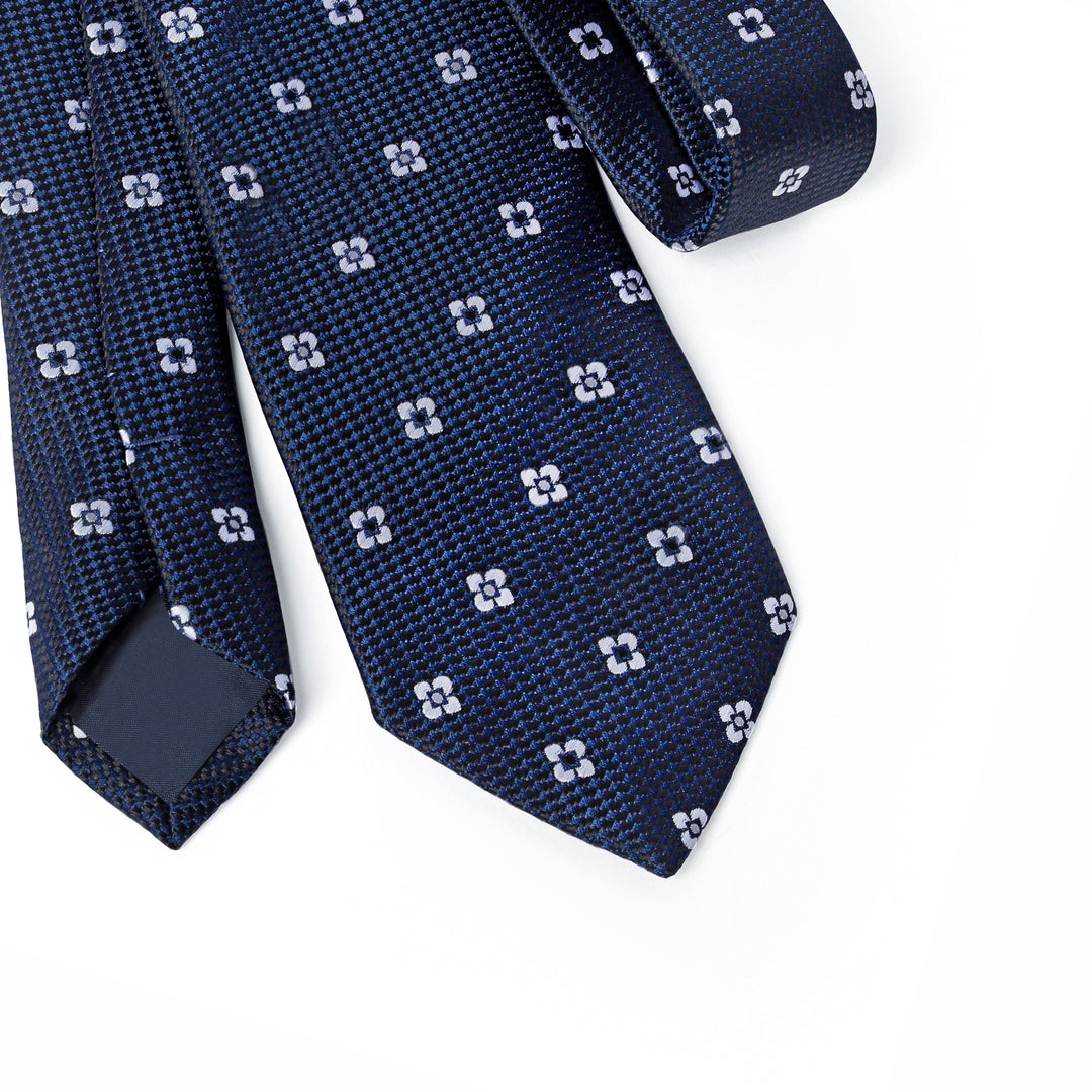 Navy Tie Textured - Turkish made