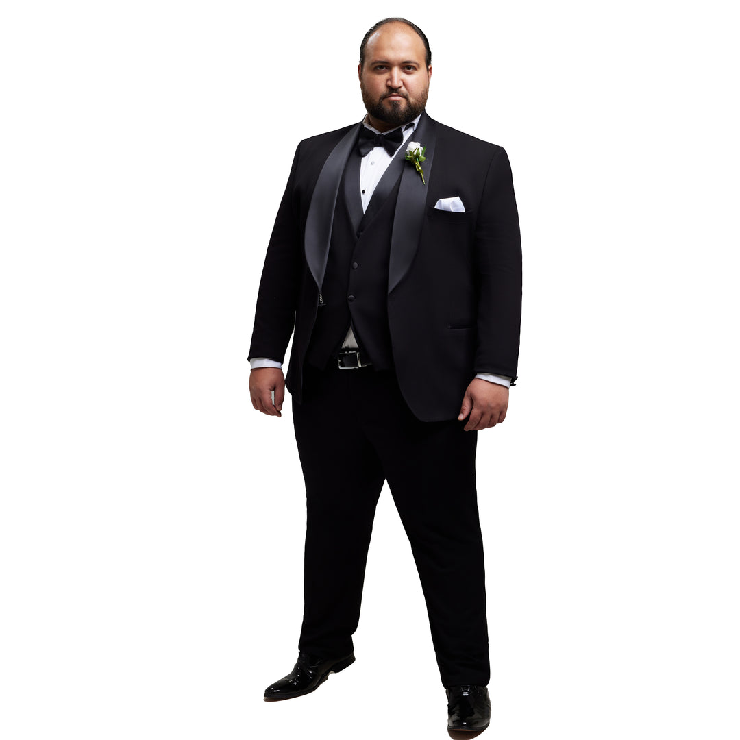 Plus Size Tuxedo Suit (Wedding Suit)-Turkish Made