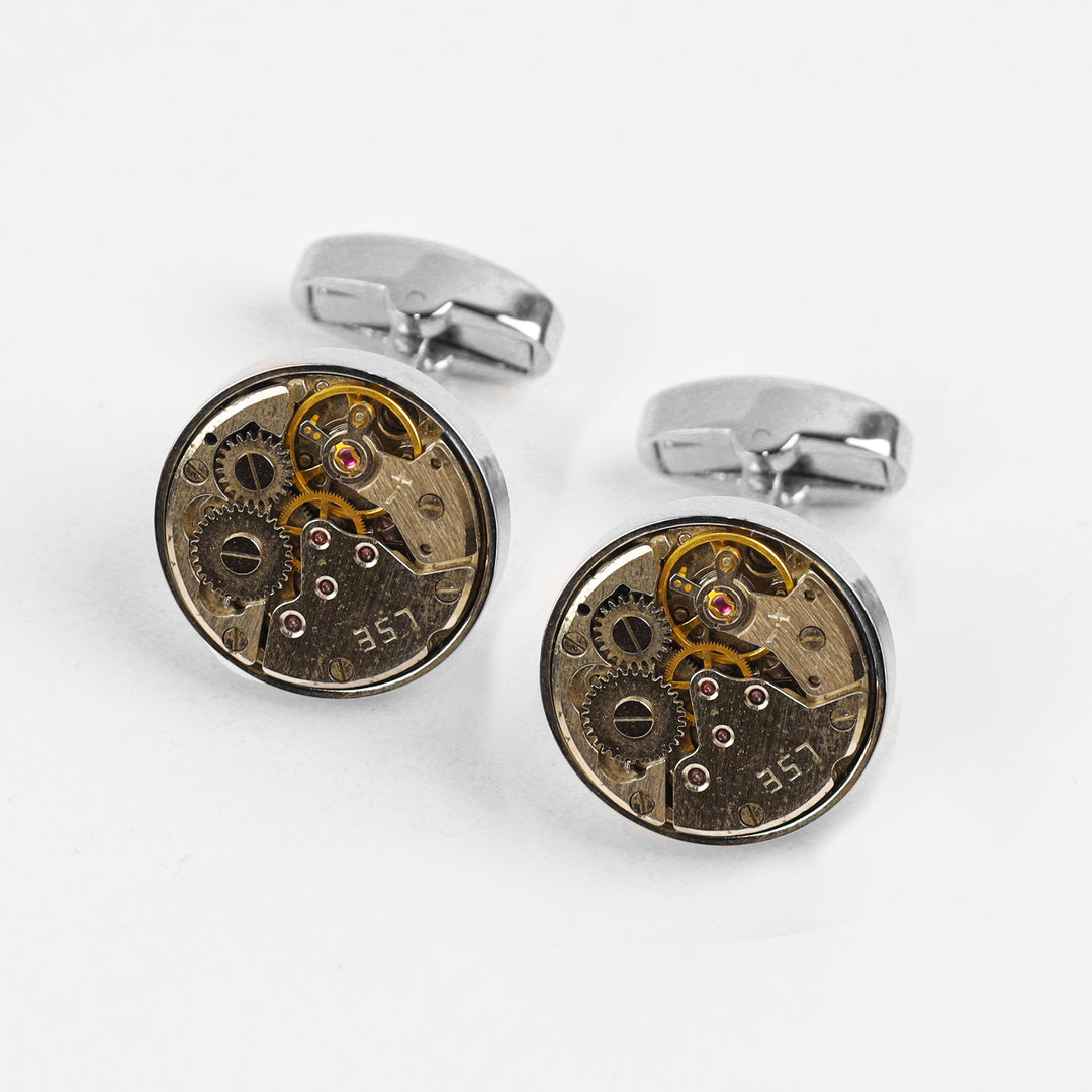Silver Gear Cufflink-Turkish Made