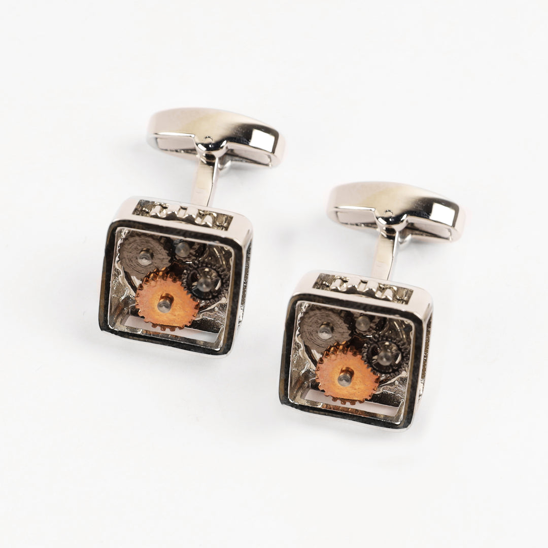 Silver Square Cufflinks-Turkish Made