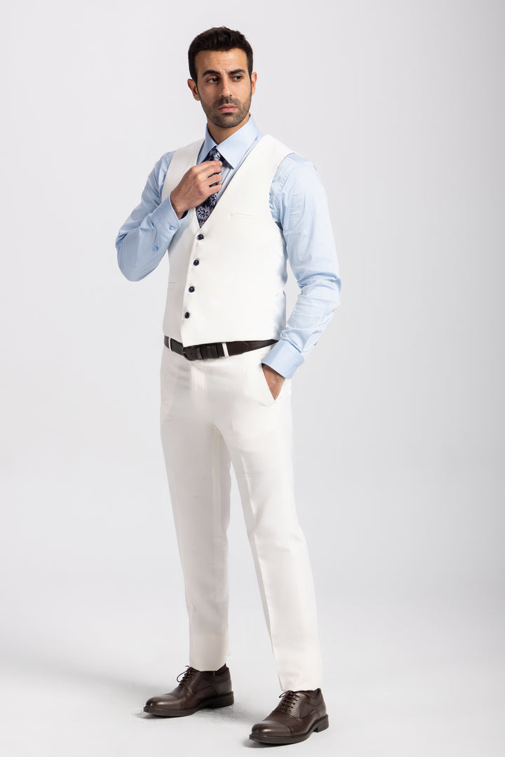 Slim Fit Navy Formal Suit- Vest Double Face - Turkish Made