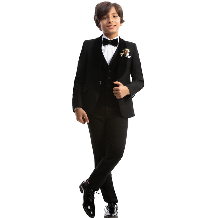 Black Tuxedo Kids Suit-Turkish Made