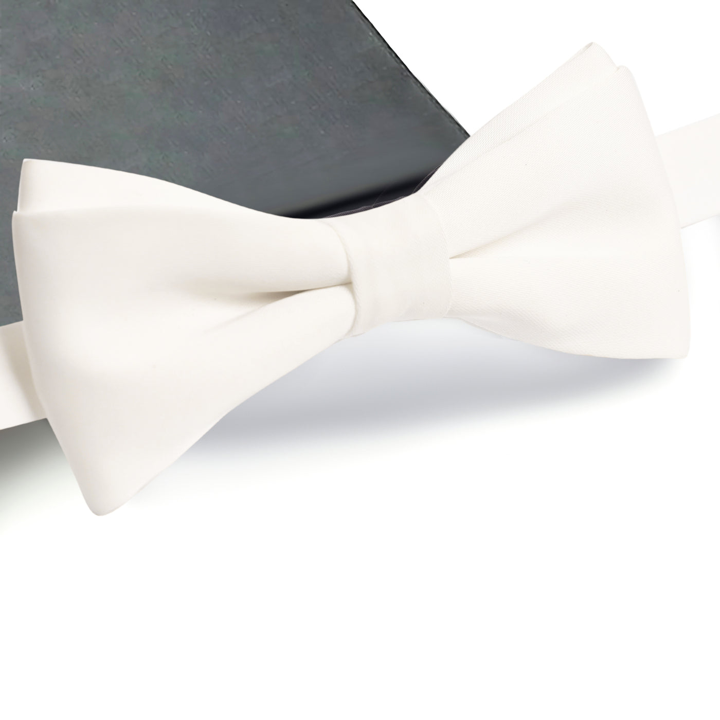 White Bow Tie "Batwing"