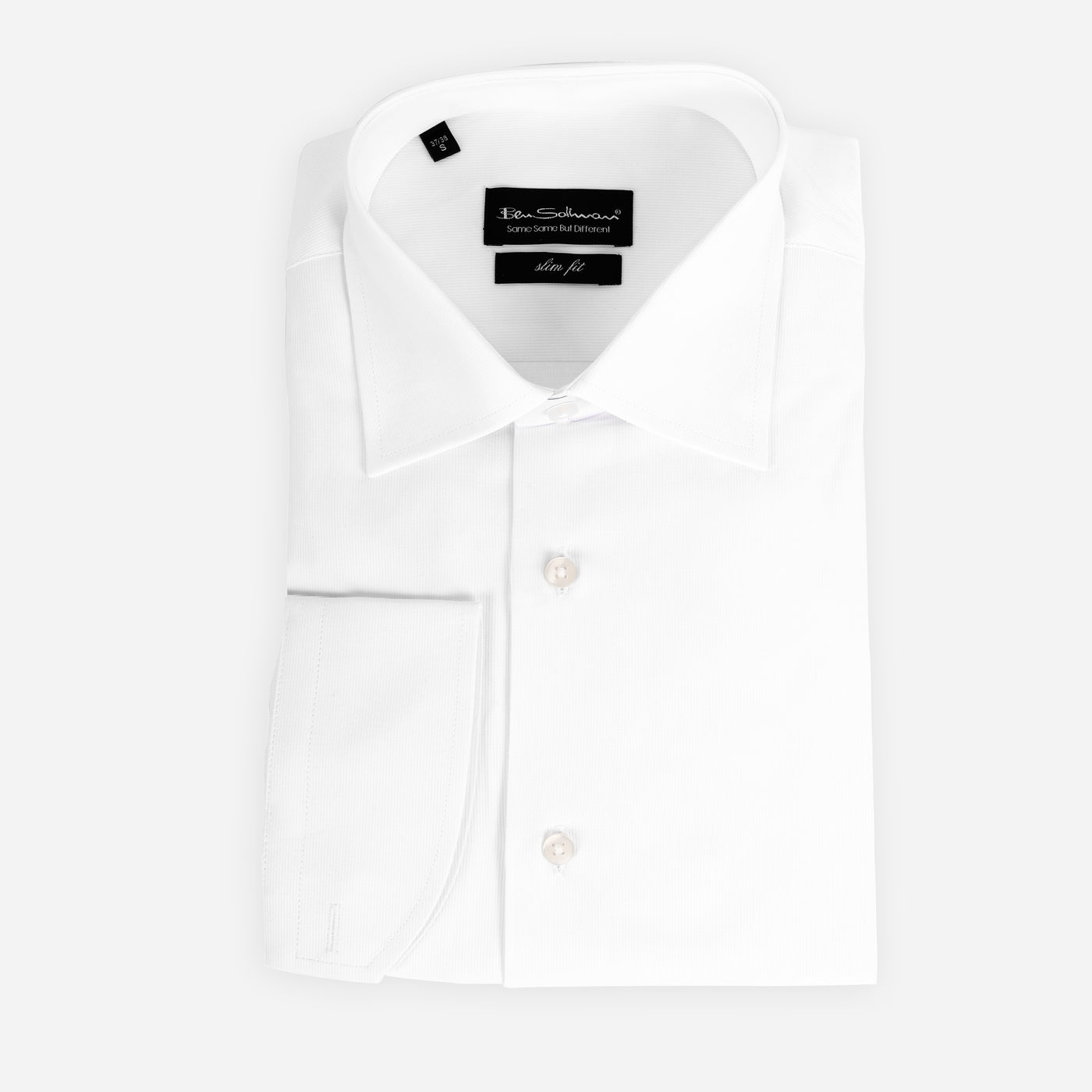 Slim Fit White Cotton Shirt