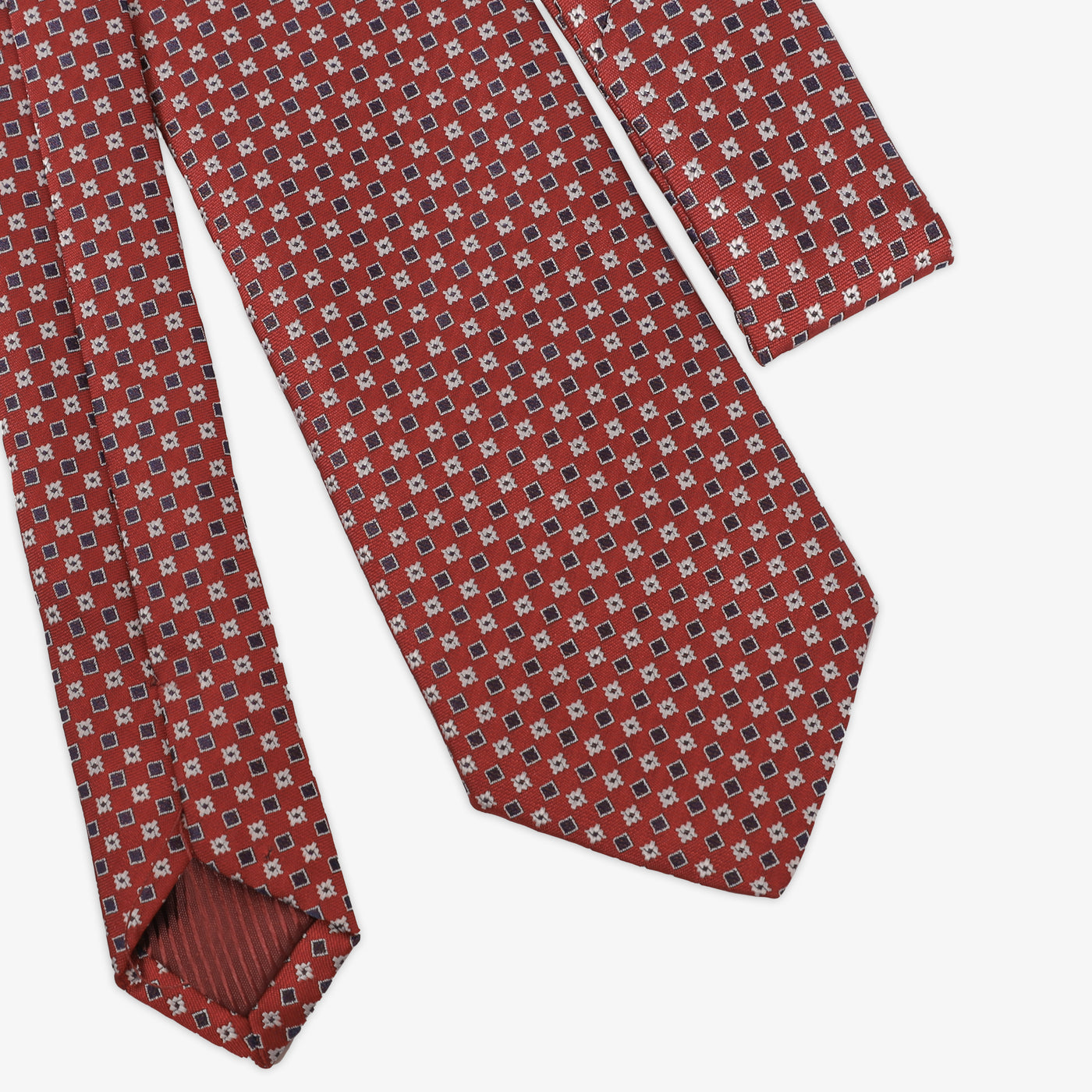 Bordo Tie - Square Pattern