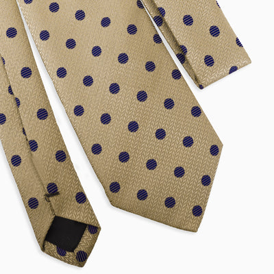 Biege Tie - Dot Pattern