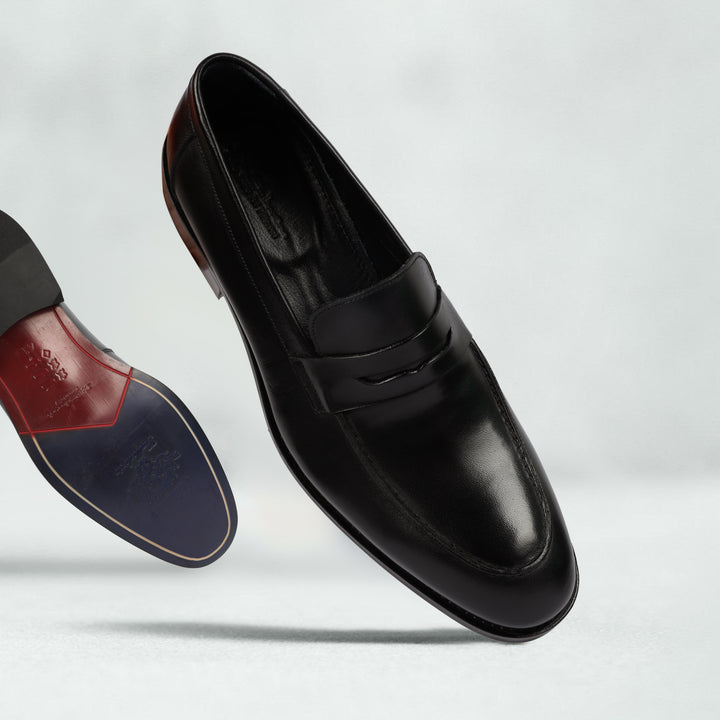 Black Classic Loafers - genuine leather