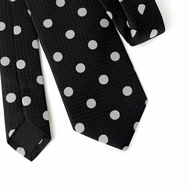 Black Dots pattern Tie - Turkish made