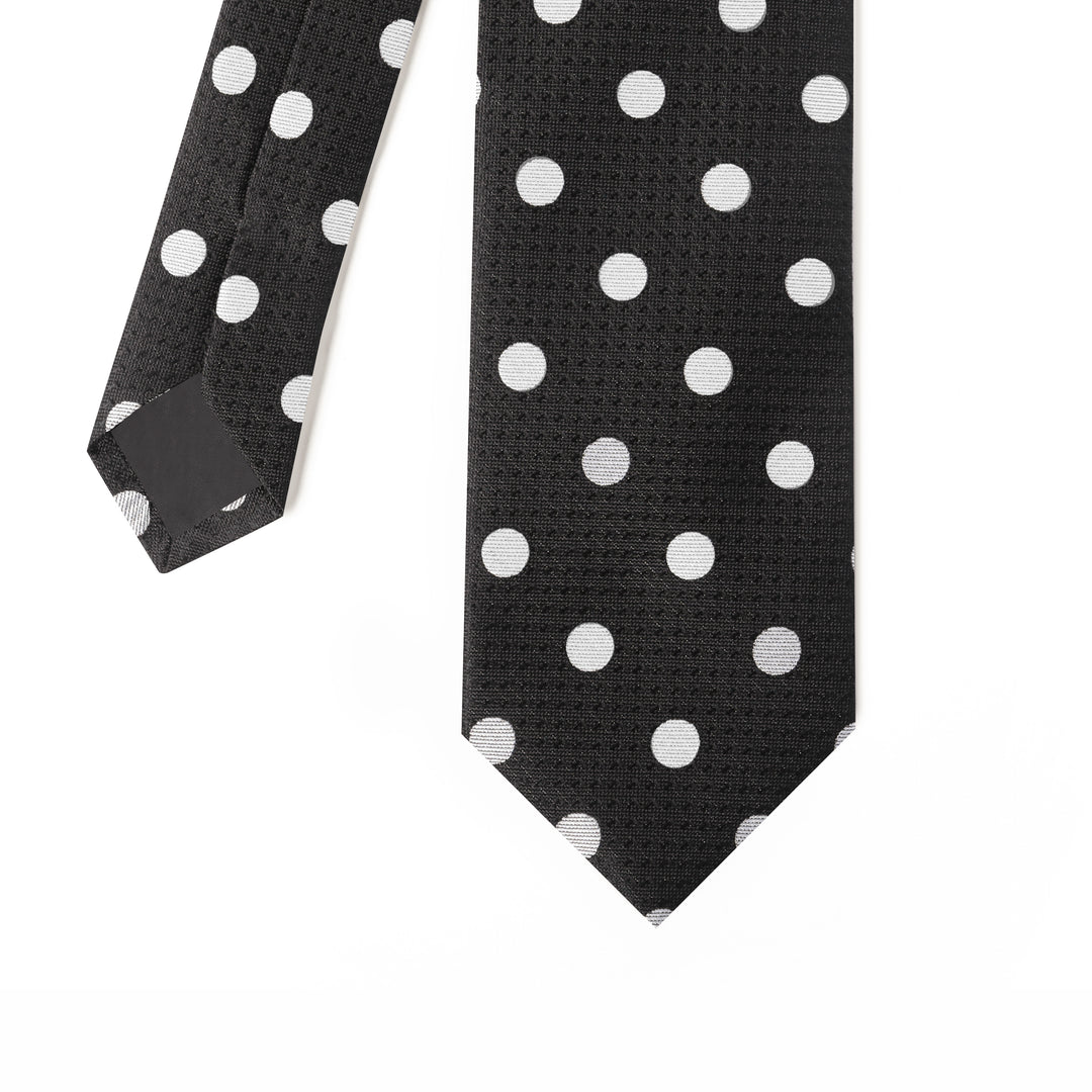 Black Dots pattern Tie - Turkish made