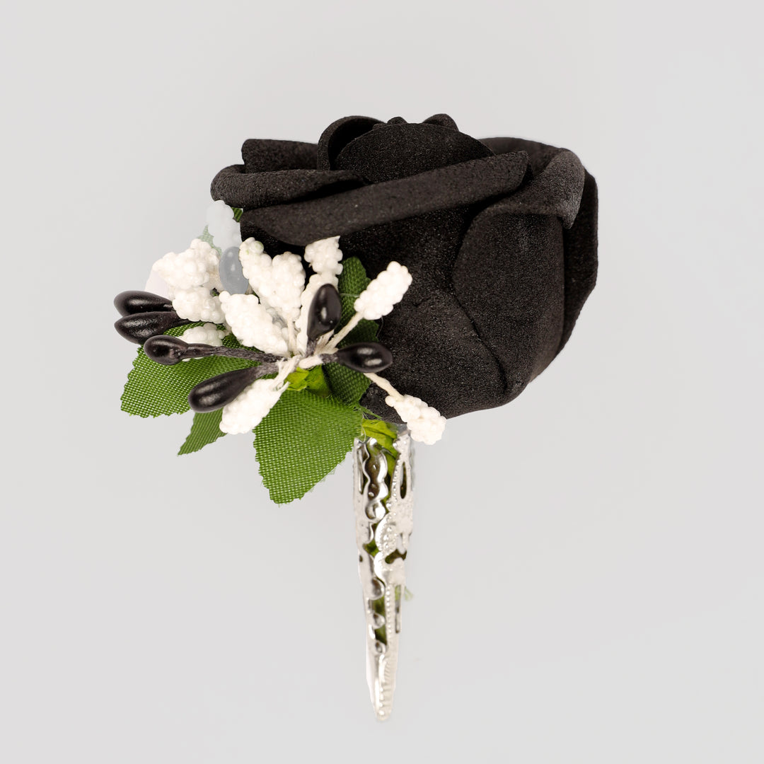 Black Flower Pin