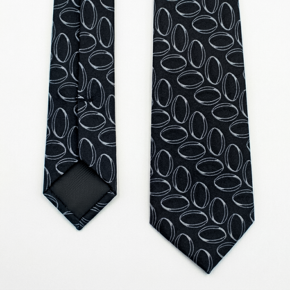 Black Pattern Tie-Turkish Made