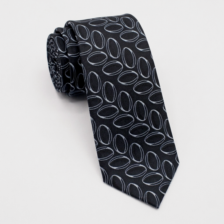 Black Pattern Tie-Turkish Made