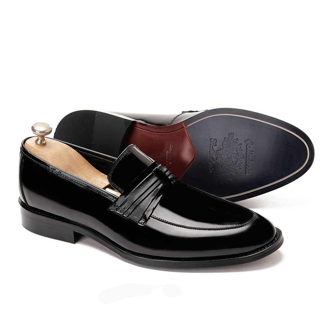 Black Tuxedo Loafer -genuine leather