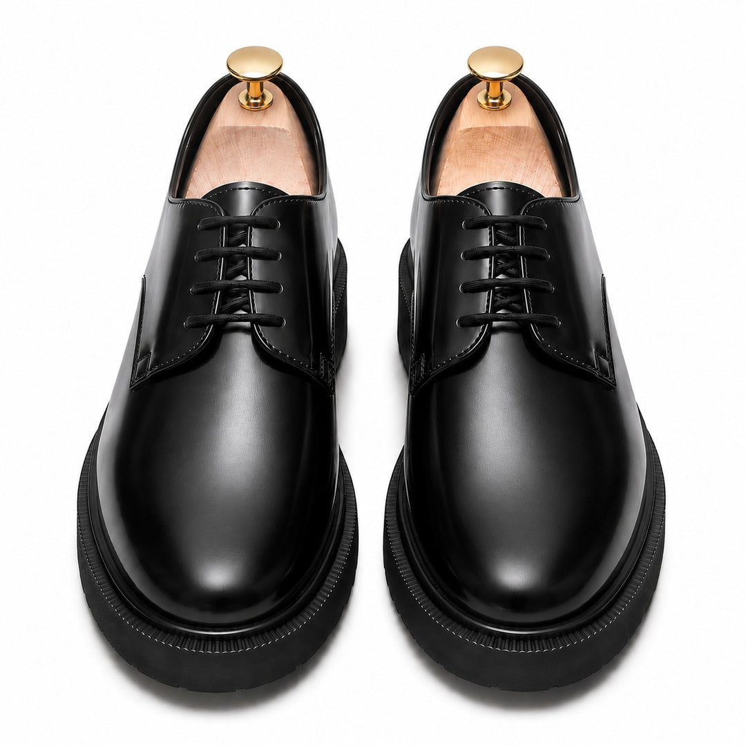 Black chunkey shoes - Genuine leather