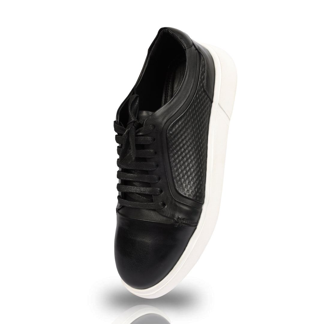 Black genuine leather Sneakers