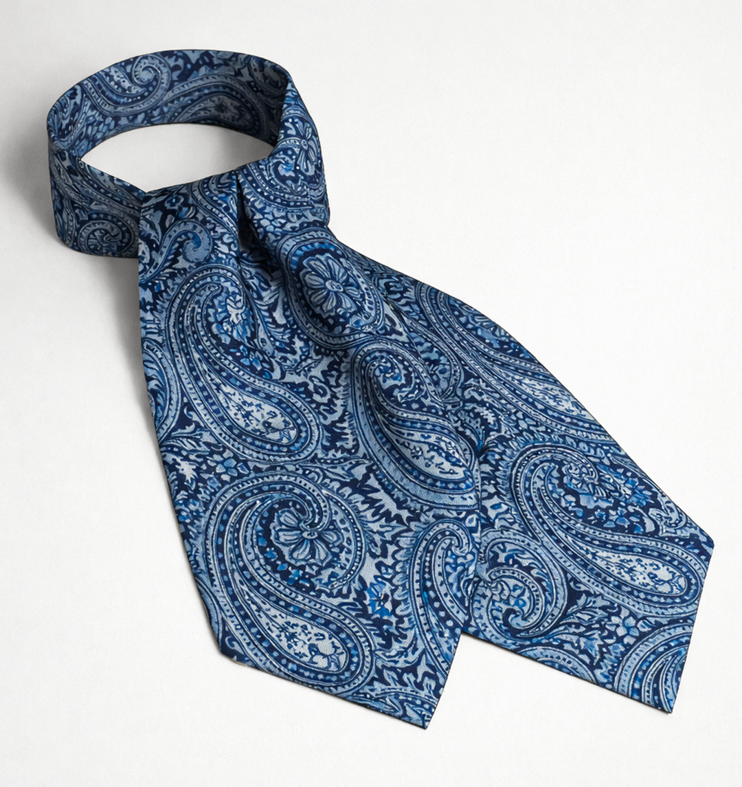 Blue Neck Scarf - Turkish Made