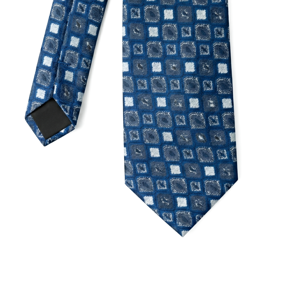 Blue Pattern Tie- Turkish made.