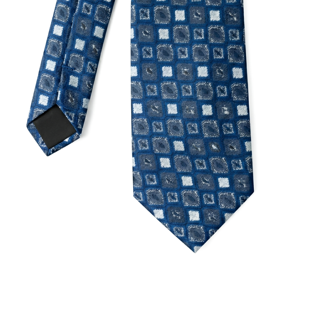 Blue Pattern Tie- Turkish made.
