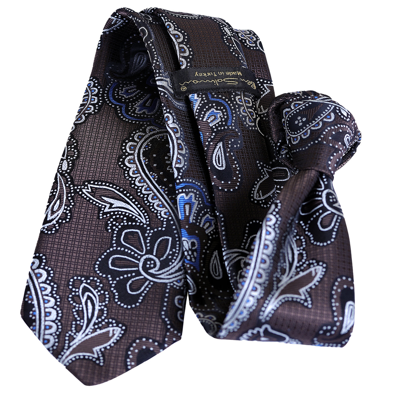 Brown Floral Tie