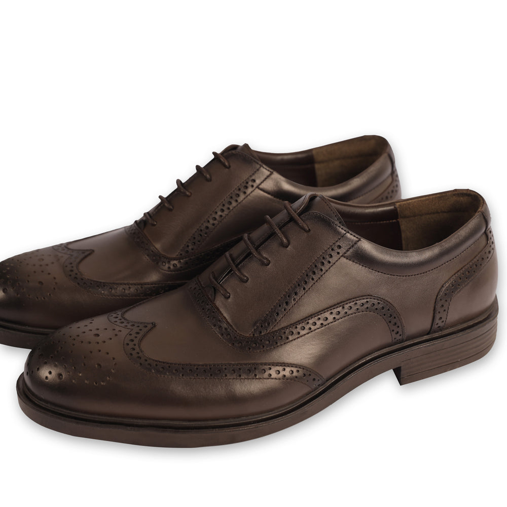 Brown classic shoes - Semi Textured