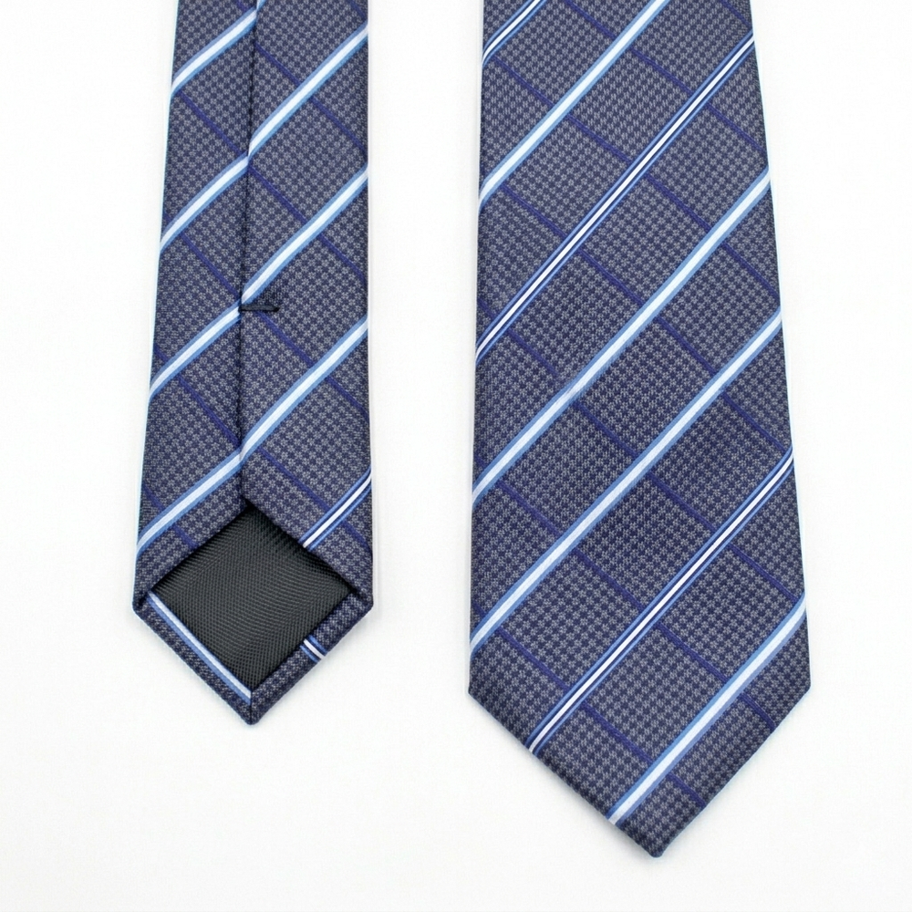 Gray Stripe Tie-Turkish Made