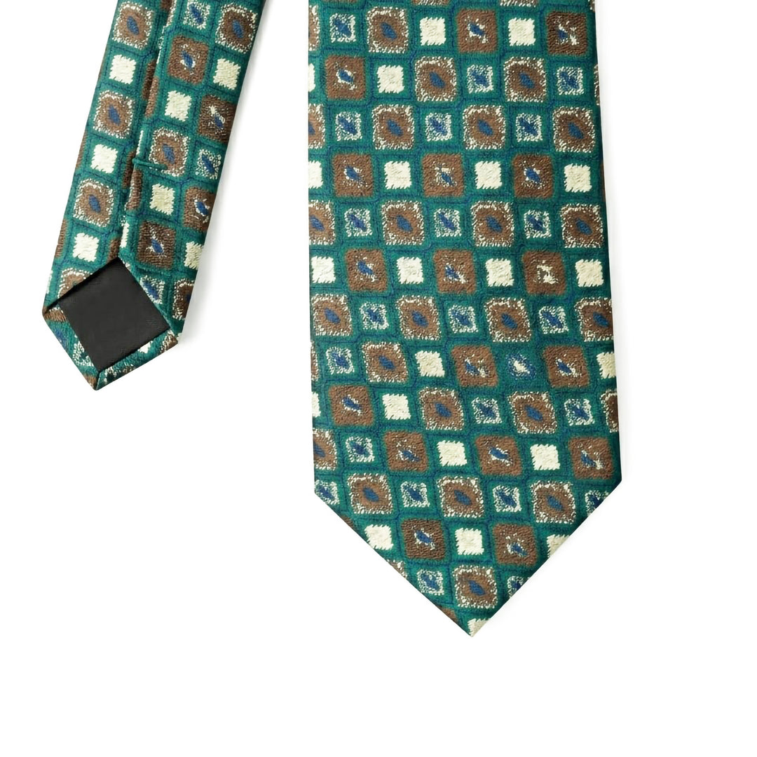 Green Pattern Tie- Turkish made