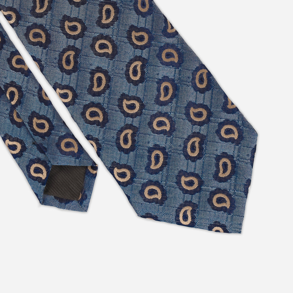 Light Blue Tie - Pattern-Turkish Made