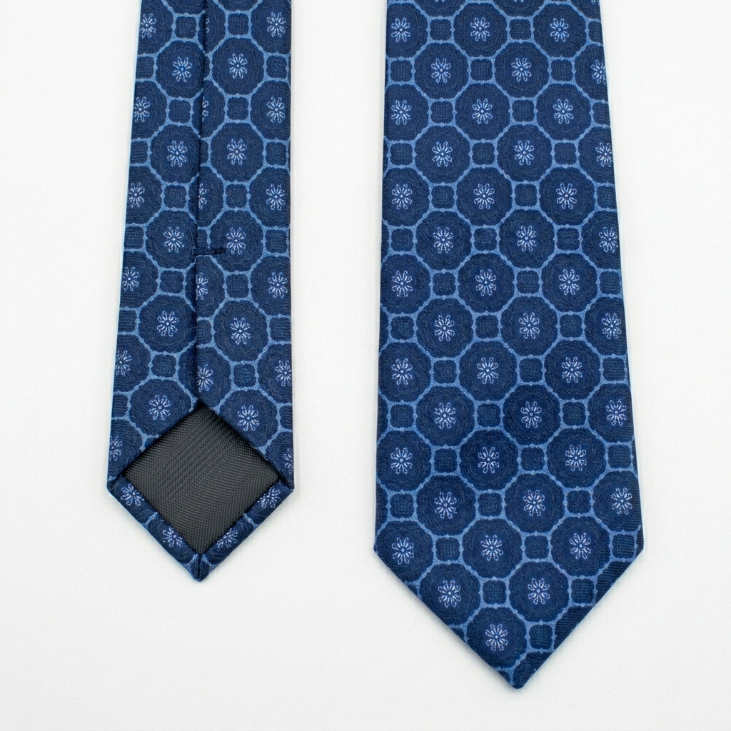 Navy Pattern Tie-Turkish Made