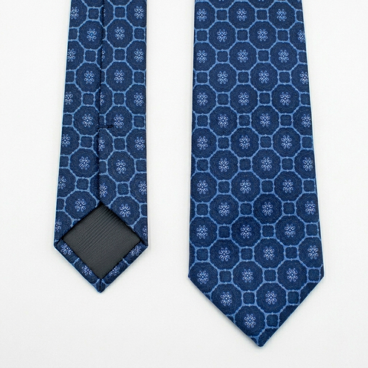 Navy Pattern Tie-Turkish Made