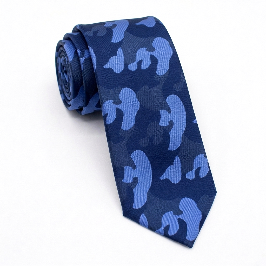 Navy Pattern Tie-Turkish Made