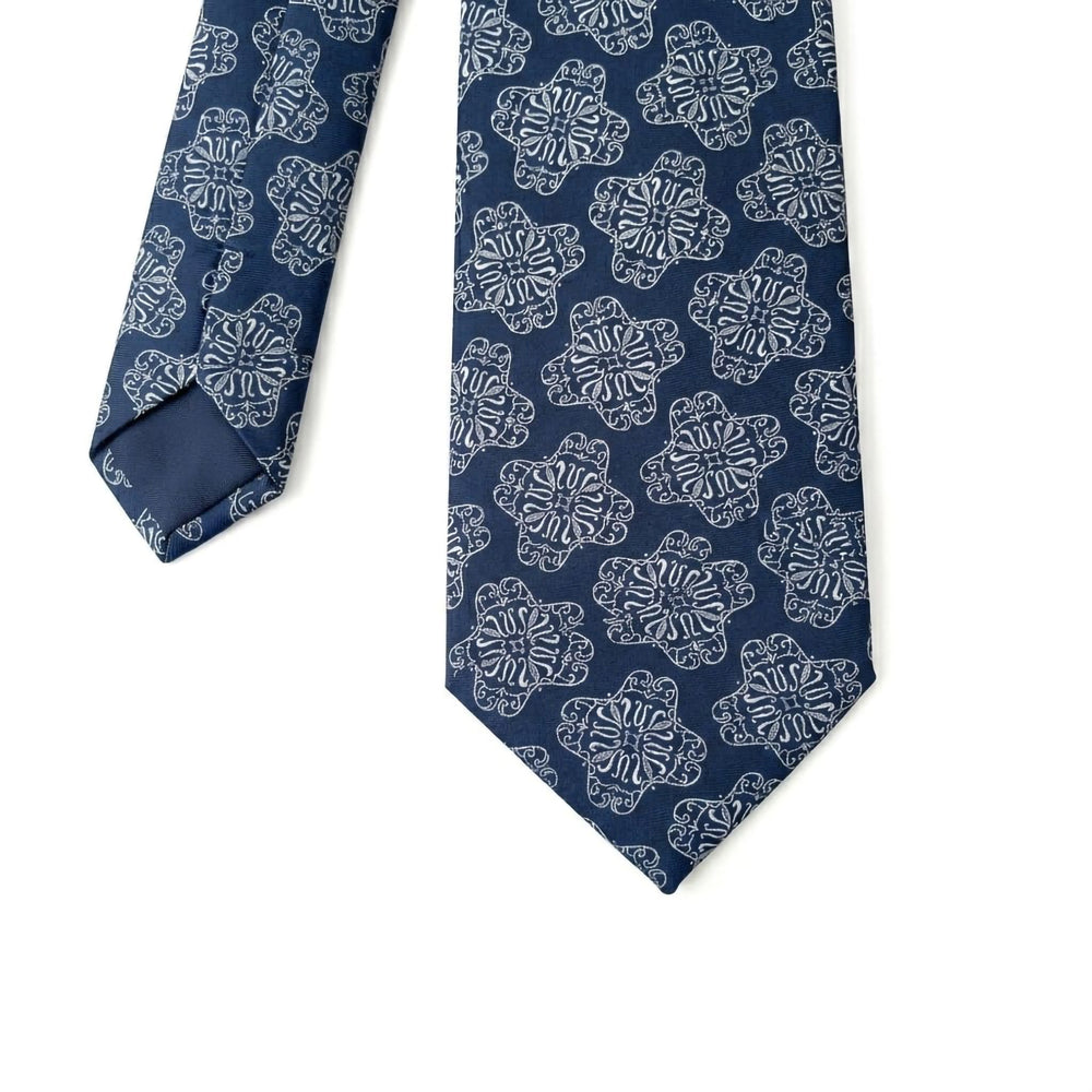Navy Pattern Tie- Turkish made