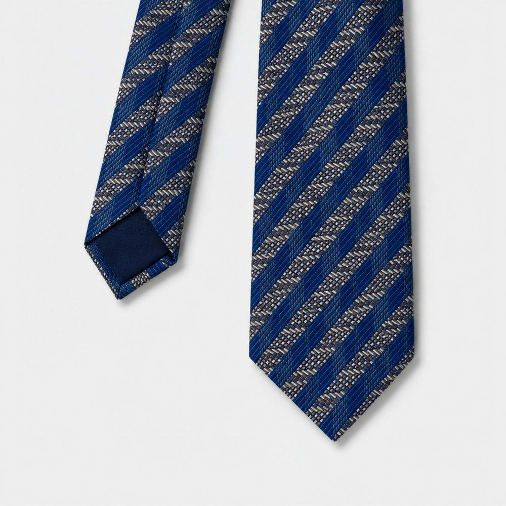 Navy Stripe Tie-Turkish Made
