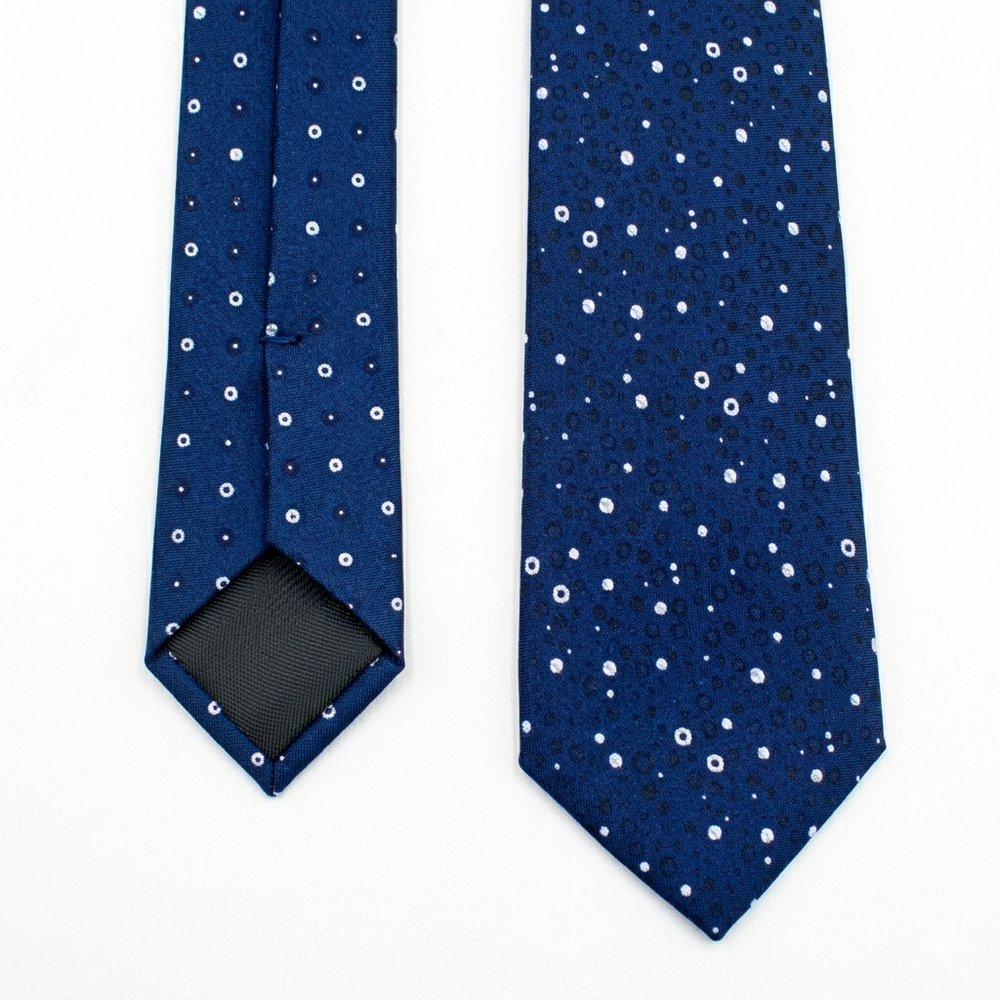 Navy dots Tie-Turkish Made