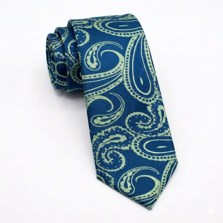 Navy paisley pattern Tie - Turkish made