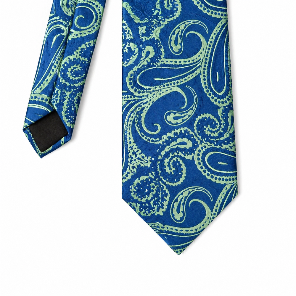 Navy paisley pattern Tie - Turkish made