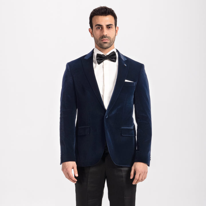 Navy velvet Jacket-Turkish Made

