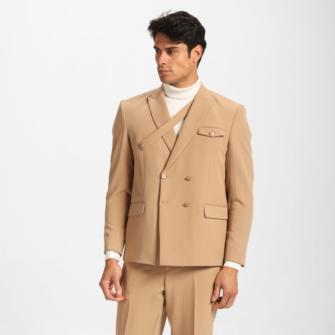 Over Size Double Breasted Smart Suit -Oversized-Turkish Made