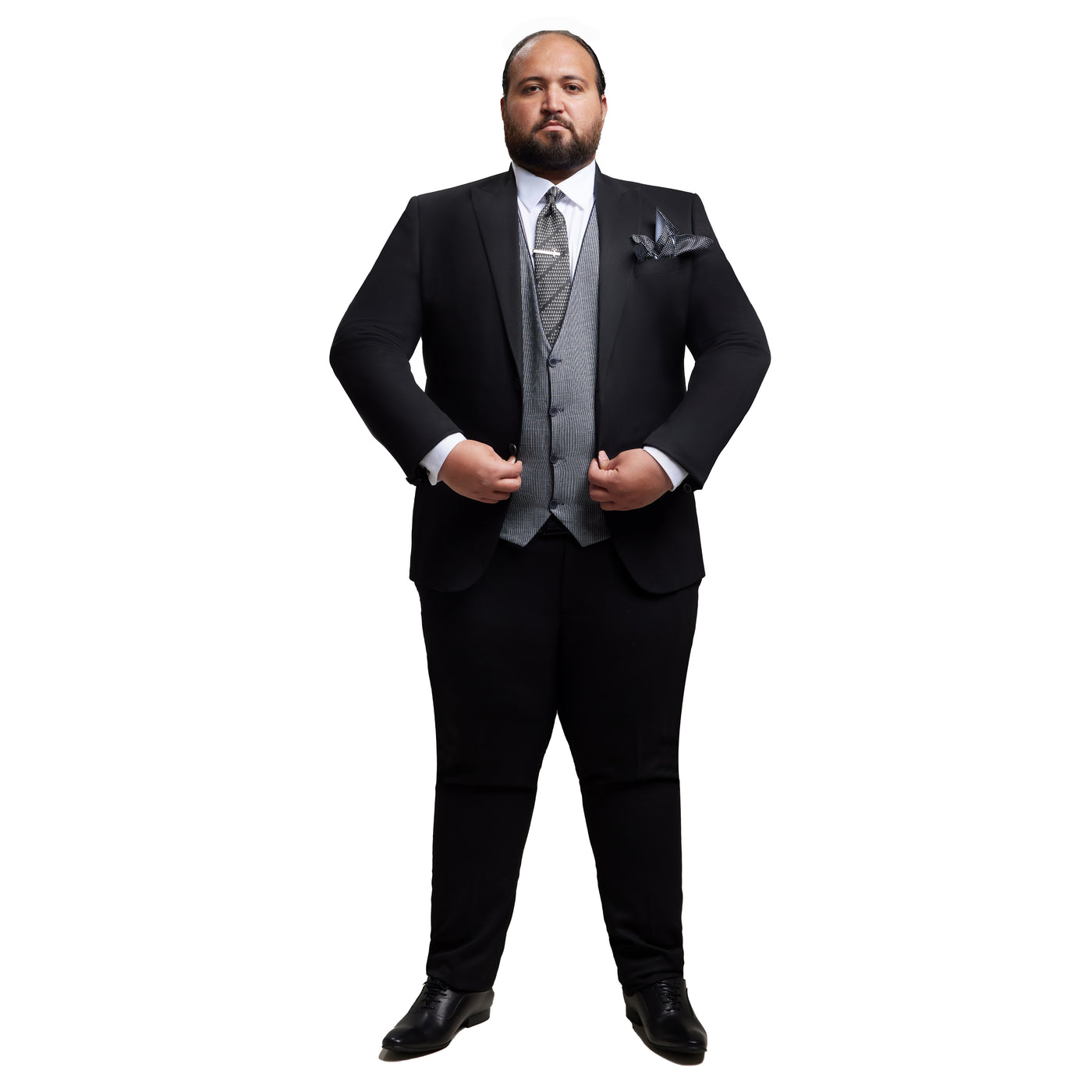 Plus size black Formal suit