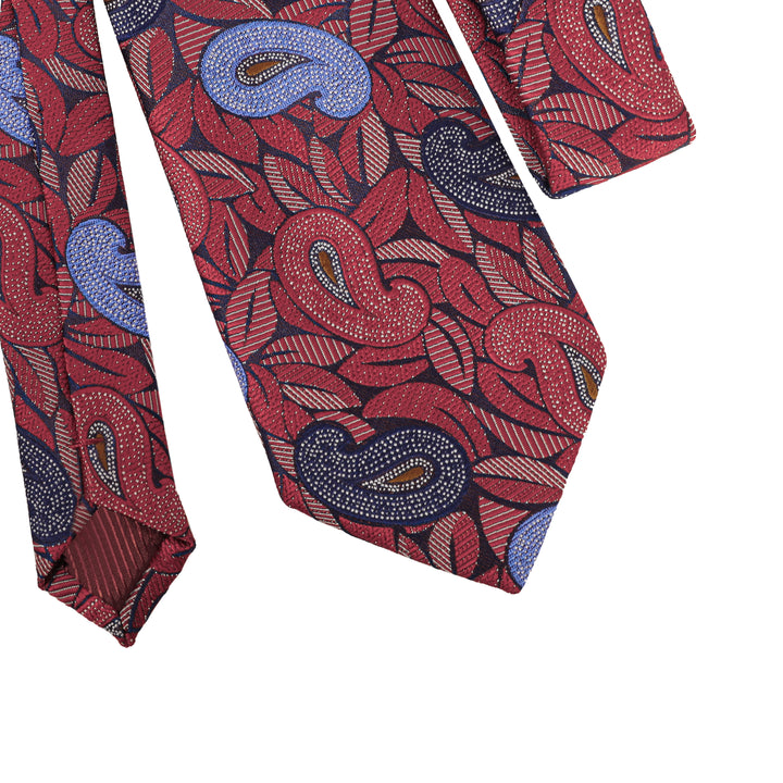 Red Tie - Paisley Pattern-Turkish Made