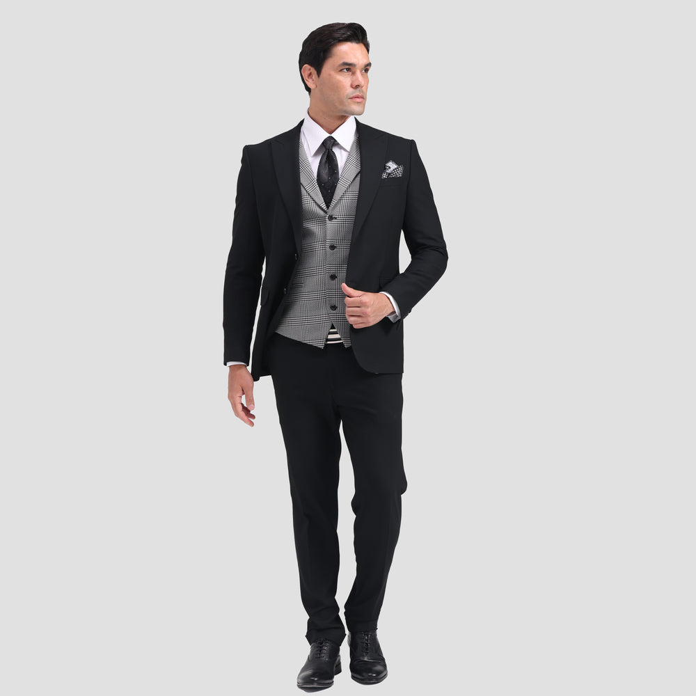 Slim Fit Black Formal Suit -Turkish Made