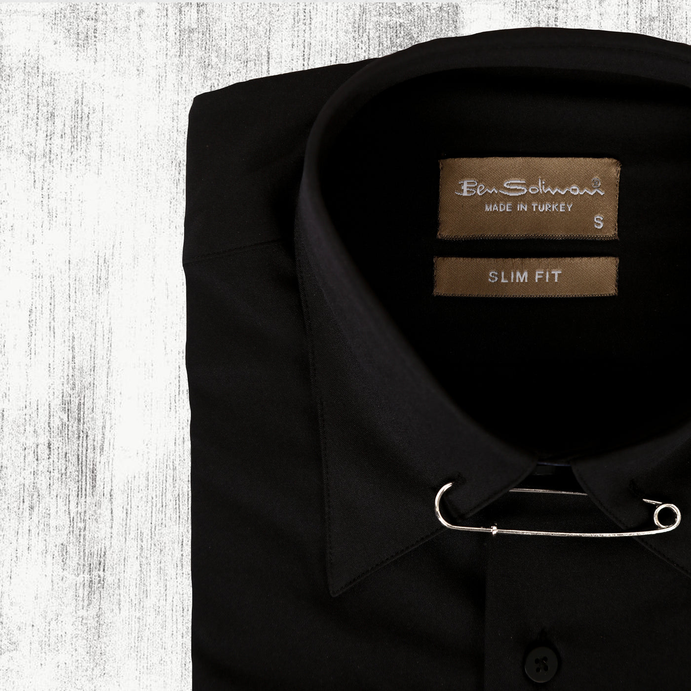 Slim Fit Black formal stretch Shirt