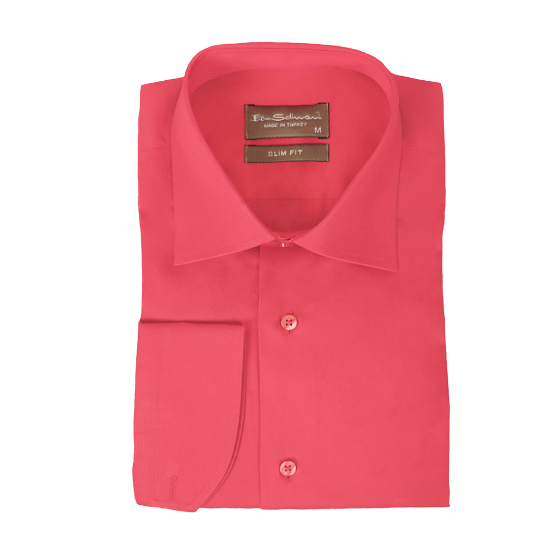 Slim Fit Dark Simon Cotton Formal Shirt-Turkish Made