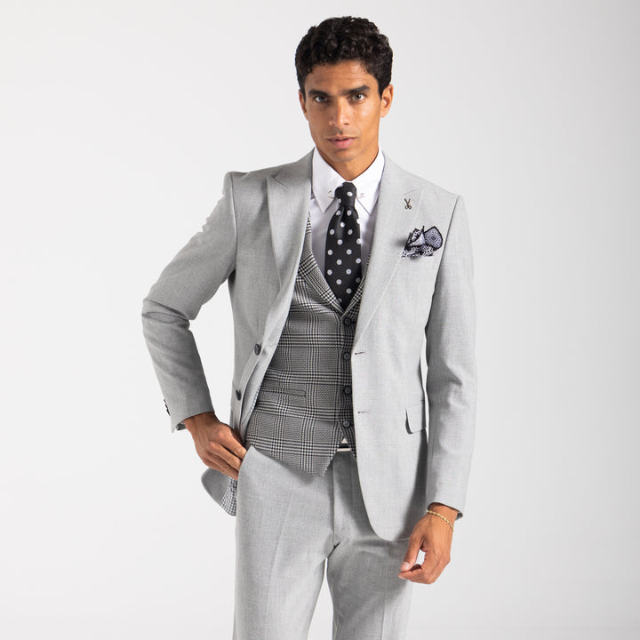 Slim Fit Gray Formal Suit -Turkish Made
