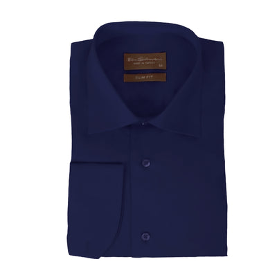 Slim Fit Navy cotton classic shirt